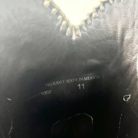 Lane RODEO HOUSTON Mens Cowboy Boots Size 11 Brown Leather Western Blunt Toe - Picture 10 of 12